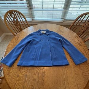 Talbots Light Blue Double Breasted Women's Sweater Jacket Size 1X